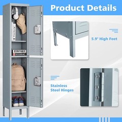 Metal Lockers for Employees Steel Storage Cabinets with Doors for Office School