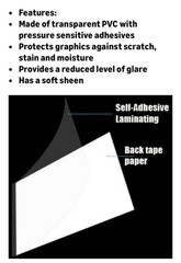 Cold Laminating Film Glossy Self-Adhesive Lamination Vinyl Roll Film 93ft x 25In