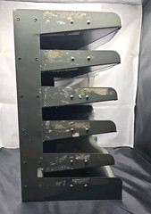 Vintage Vertiflex Metal 6 Letter File Holder Desk Organizer Rack 17x15x10 Gray