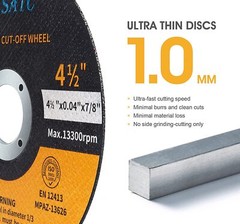 20PCS 4.5 Inch Flap Discs& Cut Off Wheels Cutting Disc Set Metal Stainless Steel
