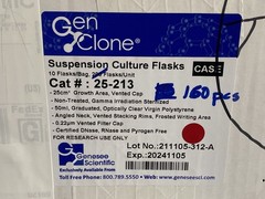 (160) GENESEE GenClone 25.0cm2 Suspension Cell Culture Flasks Vented Cap 25-213