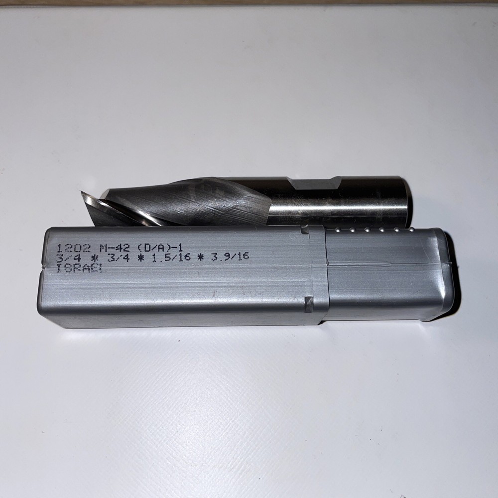 Hanita 1202 End Mill 2 Flute M-42 Overall Length 3-3/4″ Diameter 7/8″