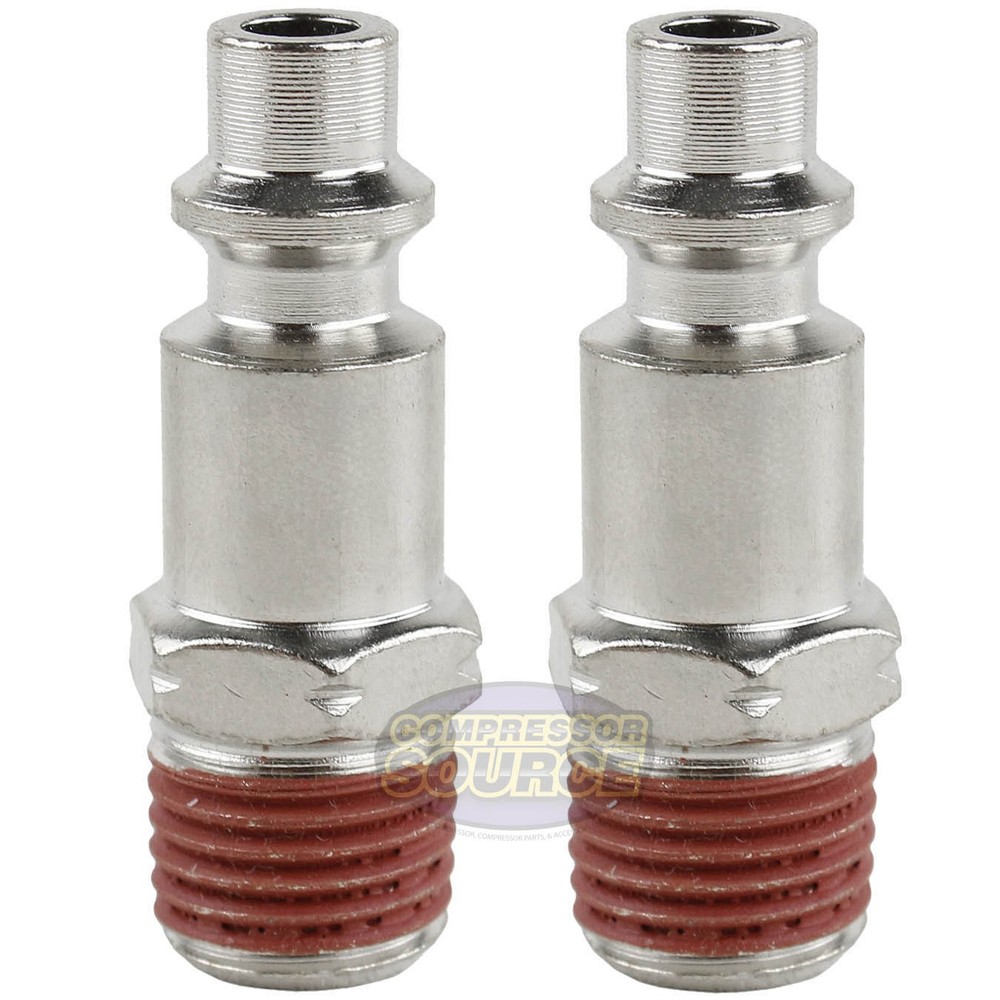 Industrial 2 Pack 1/4″ Male NPT Air Compressor Hose Quick Coupler Plug Fitting