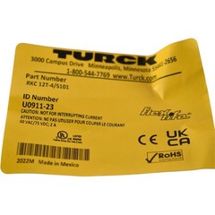 NEW Turck RKC 12T-4/S101 U0911-23 Single-ended mating cable cordset 4m / 13ft le