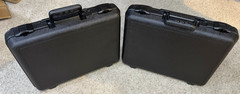 (2) PLATT LUGGAGE #610-Black Protective Cases -W/ Pick and Pluck Foam-NIB
