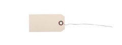 1000- 3 3/4″ x 1 7/8″ Size 3 Manila Inventory Shipping Hang Tags with Wire 13 Pt