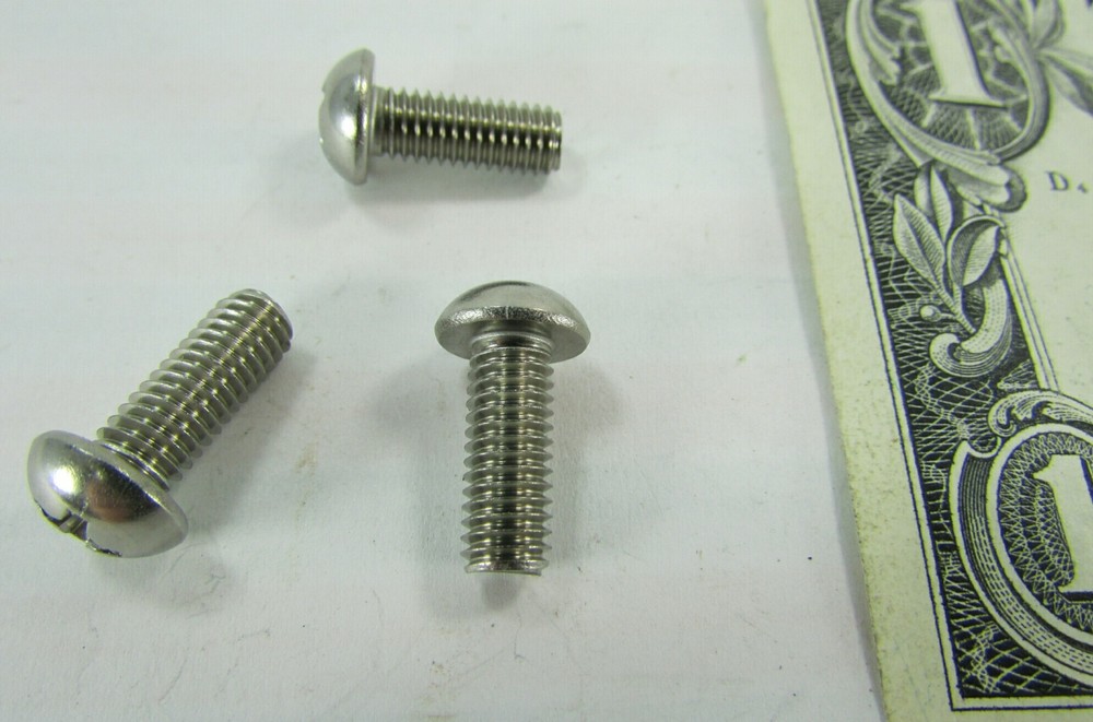 Lot 100 Stainless Round Head Machine Screw #10-32 x 1/2″ Phillips Drive Military