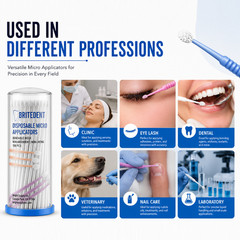 400 Dental Micro Applicators Brushes Disposable Bendable Fine Regular Superfine