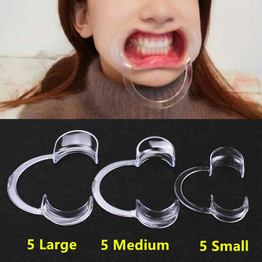 15pc (5L+5M+5S) Dental Mouth Opener Cheek Retractor Medical Lip Adult Kid Game