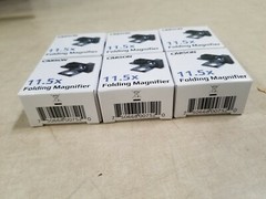 Lot of 6 – Carson LT-10 Magnifier Lighted 11.5X Linen Tester Dual Lens Measuring