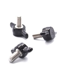 1/4″-28 Fine x 1″ Black Wing Thumb Screws 4 Pack for Jigs & Fixtures Tool-Free