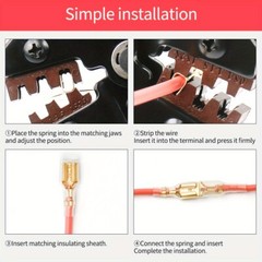 Ratchet Crimper Plier Crimping Tool Cable Wire Electrical Terminals Kit AWG22-14