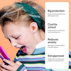 Loop Engage Kids 2 Earplugs Reusable Everyday Noise Relief for Kids