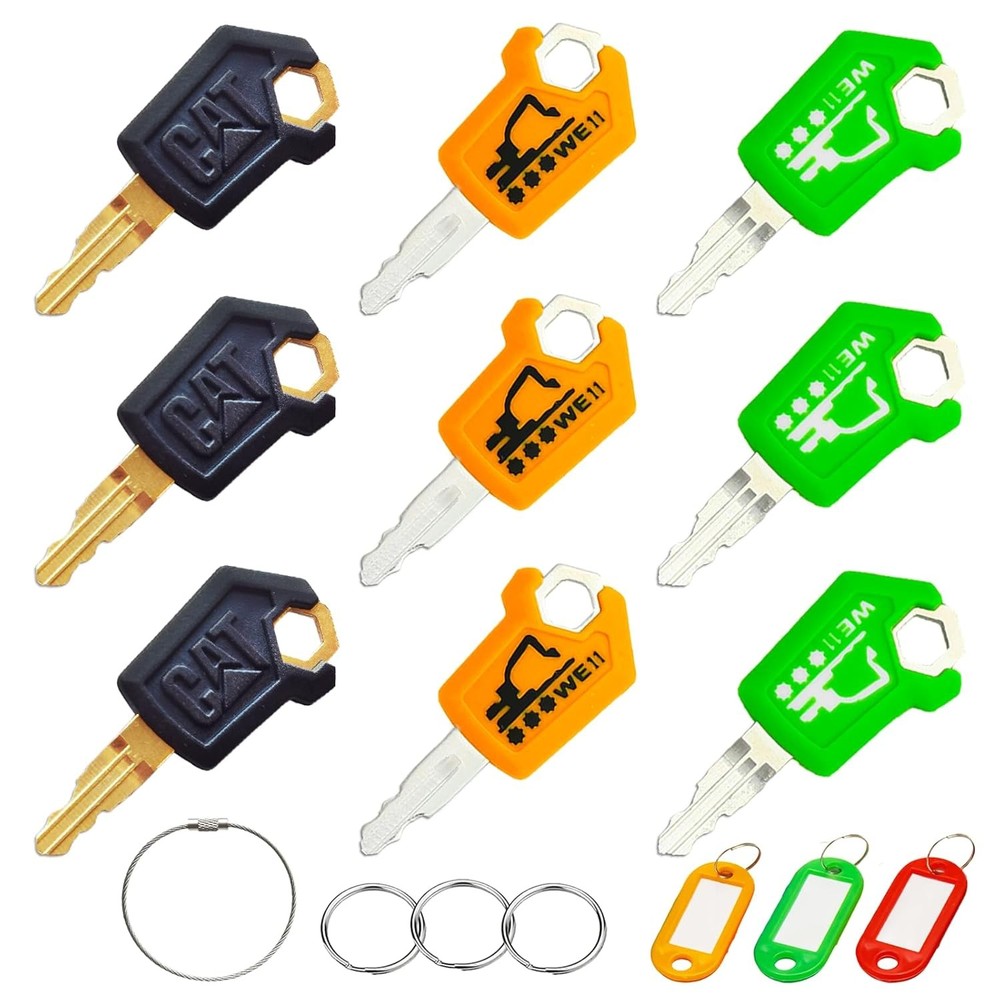 9PCS New Cat 5P8500 Equipment Key Set 5P-8500 Equipment Excavators Graders