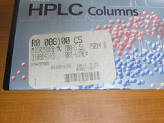 Varian HPLC Column Microsorb MV 100-5 Si 250 x 4.6 mm R0 086100C5