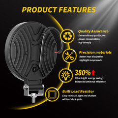 2PCS Round LED WORK LIGHTS Fit CAT Skid loader 259D3 236D3 262D 259D 272D2 XHP
