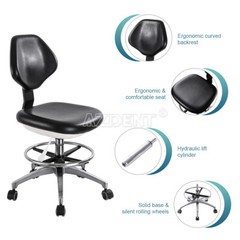 Sillón de unidad dental Luz LED Control de computadora PU Compensar más Taburete