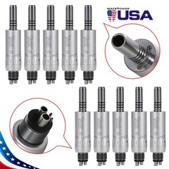 1-10* Dental Low Speed Air Motor Handpiece E-type 4 Holes Micromotor Inner Water