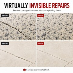 Epoxy Repair Kit – Granite, Marble, & Stone Chip Repair – Color Match Adhesiv…