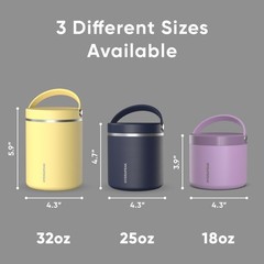 Hydrapeak 25Oz Stainless Steel Vacuum Insulated Food Jar For Hot Food And Cold
