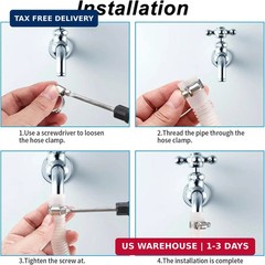 20Pcs Adjustable Stainless Steel Hose Clamps Assortment Kit, 1/4-2 in (6-51mm) W