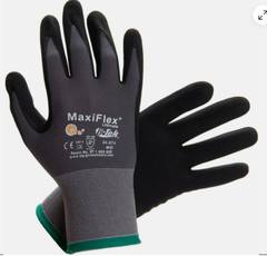 12 PR. 34-874 MaxiFlex Ultimate Foam Nitrile Grip Coated PROTECTIVE WORK GLOVES