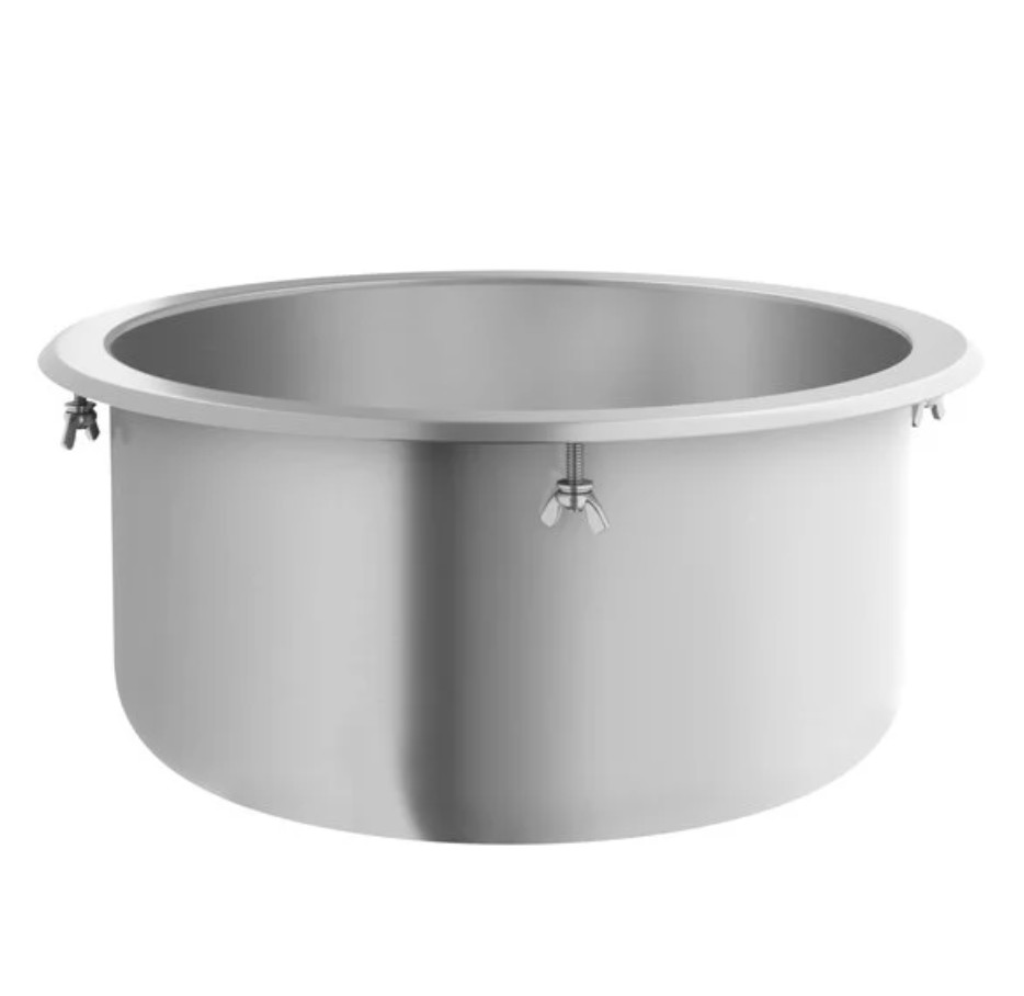 12″W x 12″L Stainless Steel One Compartment Round Straight Edge Drop-in Sink