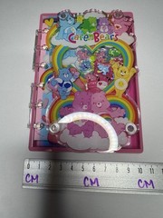 Care Bears Illustrated Plastic Cover A7 Blank Journal Diary Pink Rainbow Clouds