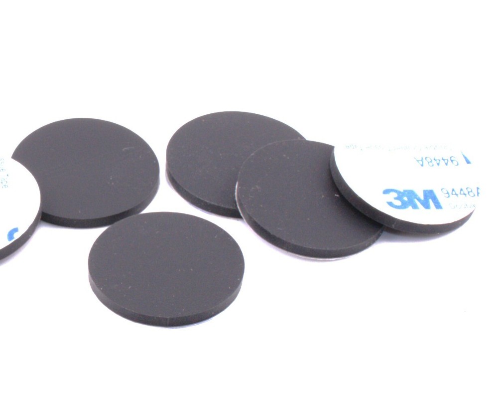 1 1/4″ Diameter x 1/8″ Thick Silicone Rubber Feet, Non Mar, Non-Slip Bumper Feet