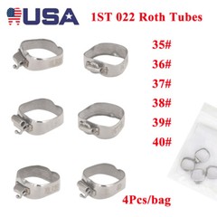 Dental Orthodontic 1st Molar Bands Roth 022” Buccal #35-40 Tubes Lingual-Cleat