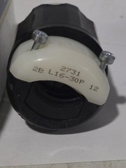 New Leviton 2731 Locking Plug Black 30A 480V 3P 4 Wire Grounding L16-30P