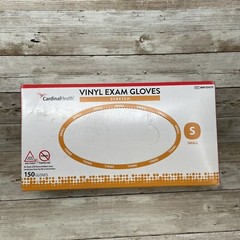6 Boxes Cardinal Health Clear Vinyl Exam Gloves- Size Small -150 x 6 of 900