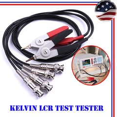 Kelvin LCR Test Tester Probe Lead Clip Cable With 4 BNC For LCR Meter Terminal