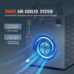 Industrial Water Chiller 80-Watt Air-Cooled Industrial Water Cooler with 12 L Wa