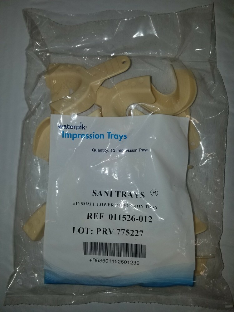 *12-Pack* WaterPik #16 Small Lower Impression Sani Trays 011526-012