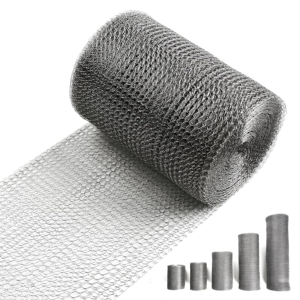 304 Stainless Steel Mesh Roll 5″ x 30ft Rodent Proofing Gap Blocker Wire Fabric