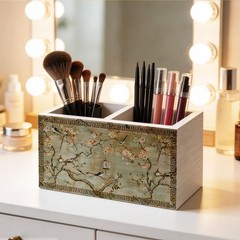 HYKDFMNCJ Vintage Chinoiserie Cherry Blossom Bird Pen Holder for Desk,…