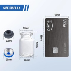 100pcs 5ml Glass Vial Clear Glass Vials with 20mm Flip Vial Crimper, New