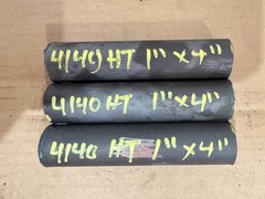 4140 Hot Rolled Steel Bar Round Stock Heat Treated 1” OD x ~ 4” Lot of 3
