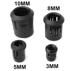 3mm 5mm 8mm 10mm LED Black Plastic Lamp LED Diode Holder Black Clip Bezel Mount
