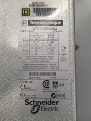 Telemechanique, Schneider Altivar 71 ATV71HD22N4, 22kW-30HP Variable Speed Drive