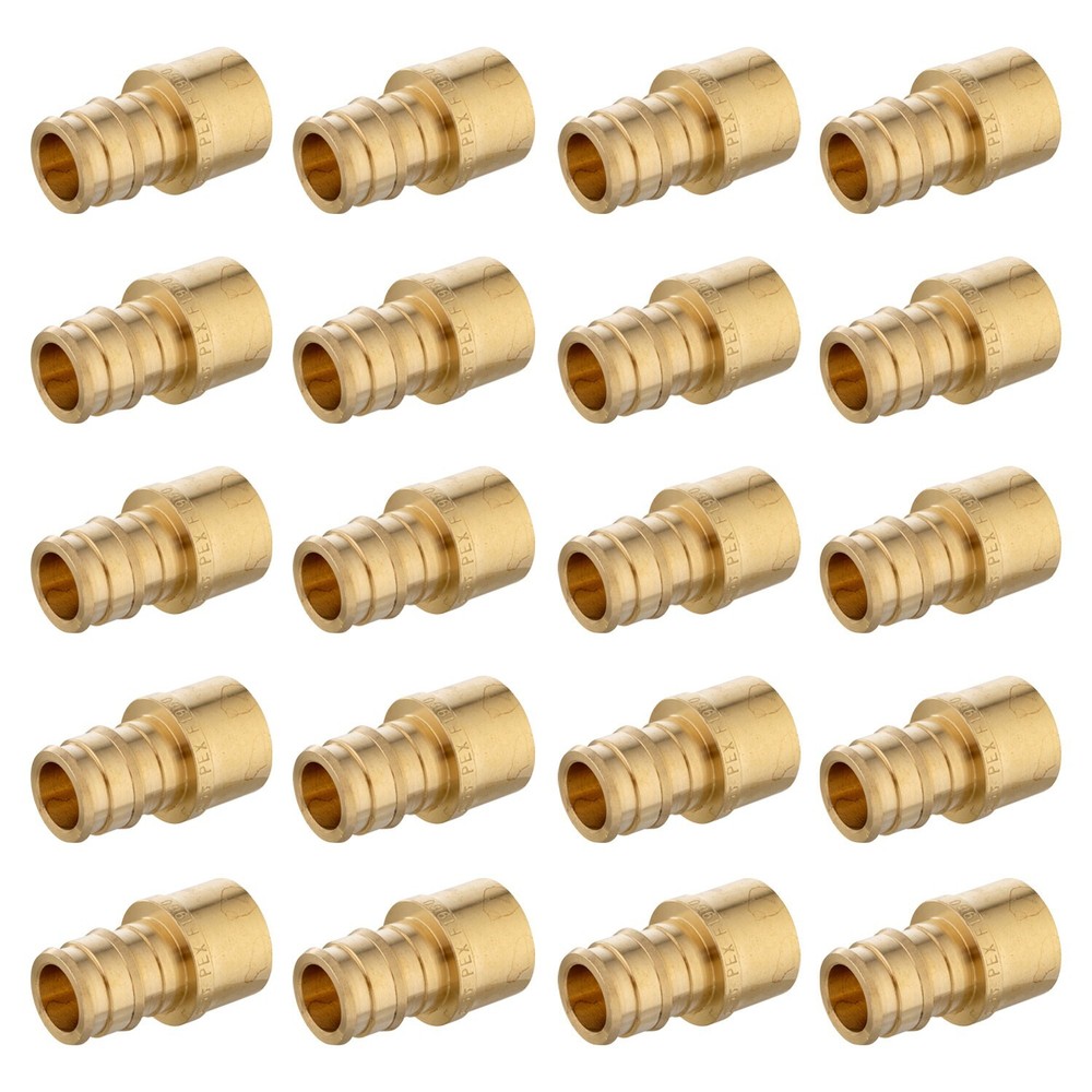 EFIELD 20 PCS Pex-A 1/2″x1/2″ Female Sweat Adapter Expansion Brass Fittings