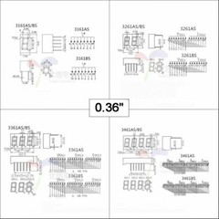 0.28/0.36/0.4/0.56/0.8″ Red led Display 7 Segment Common Cathode/Anode 1-4 Digit