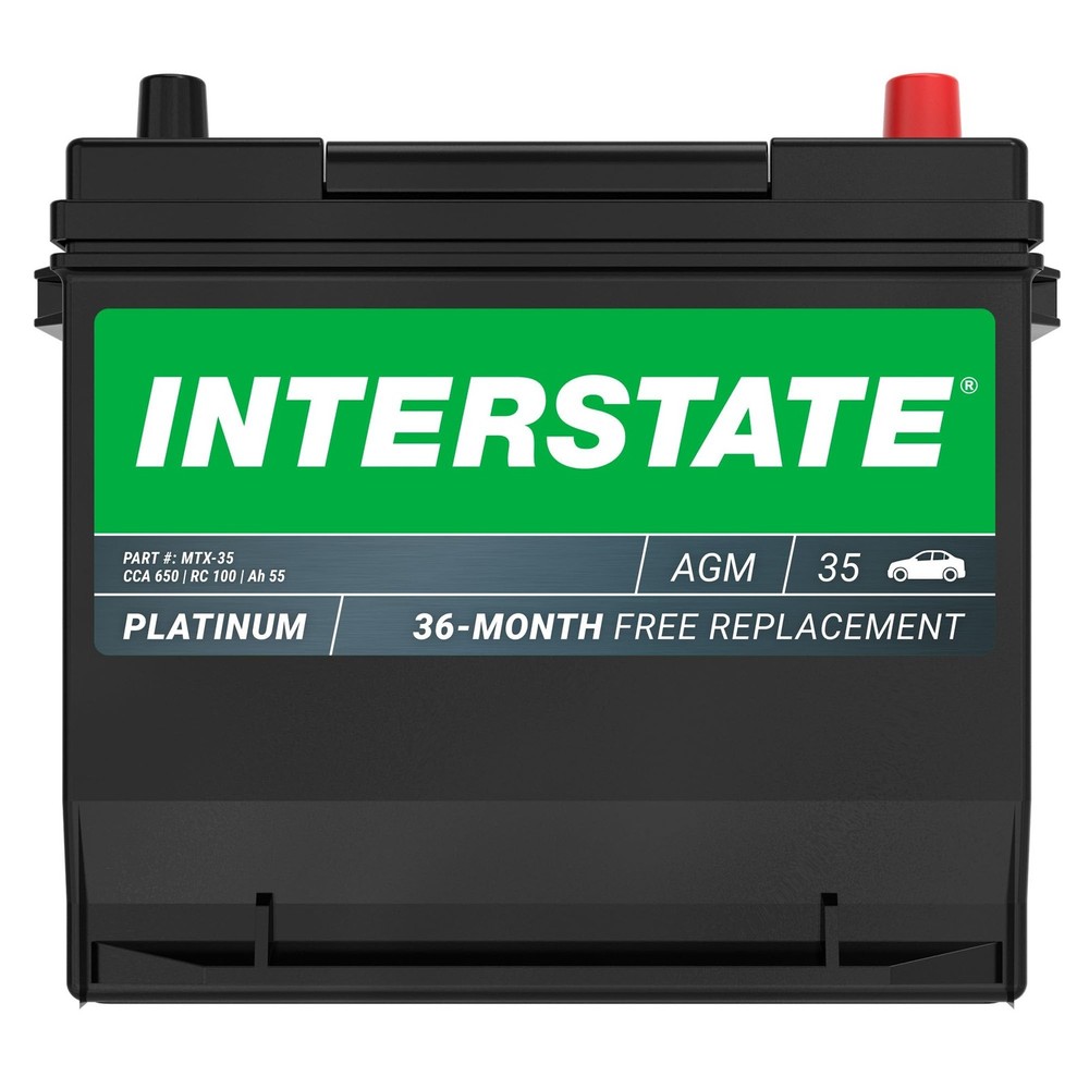 Interstate Batteries Automotive Battery 12V 55Ah (Group Size 35) 650CCA SLI A…