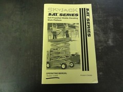 SkyJack SJII Series Scissor Lift Operating Book Manual 1-2-2003