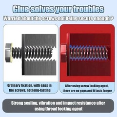 LOOLIFL Blue Thread Locker 243 Nuts-Bolts Locker, Screw Adhesive Lock Tight Seal