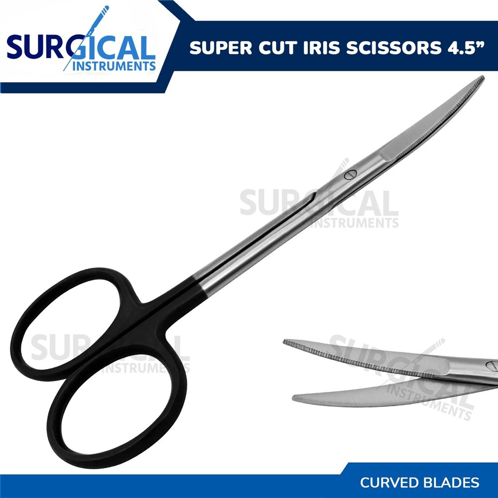Supercut Iris Scissors Curved Surgical Instruments 4.5″ Stainless German Grade