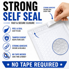 Poly Bubble Mailers Padded Shipping Envelopes Self Seal #000-#7 Bulk Pack