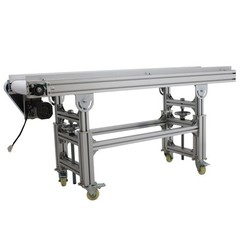 110V 59″L×7.9″W Electric Commercial PVC Belt Conveyor Aluminum Body 120W 66Lbs