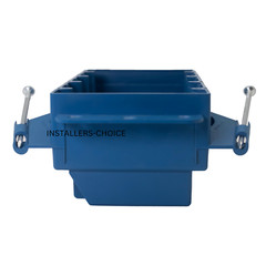 5 pcs 4-Gang 55 Cu In New Work ETL Nail on Electrical Switch & Outlet Box Blue